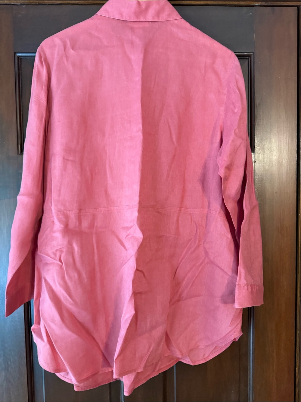 J. Jill Coral Mother of Pearl Button-Front Tunic Shirt - Picture 4 of 8